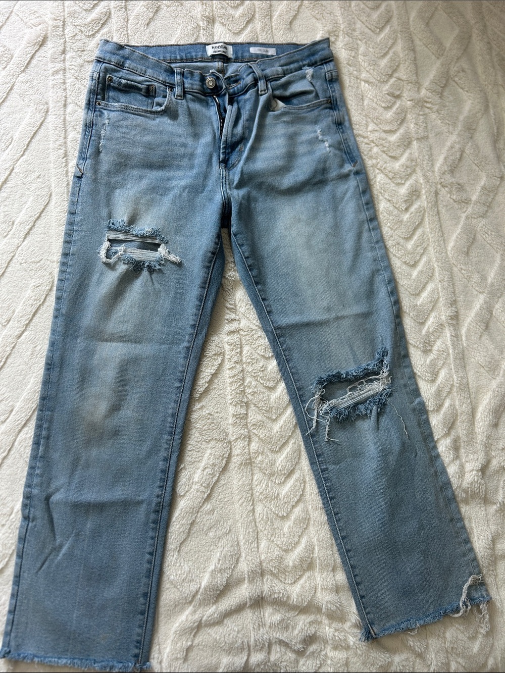Light Blue Distressed Women's Jeans